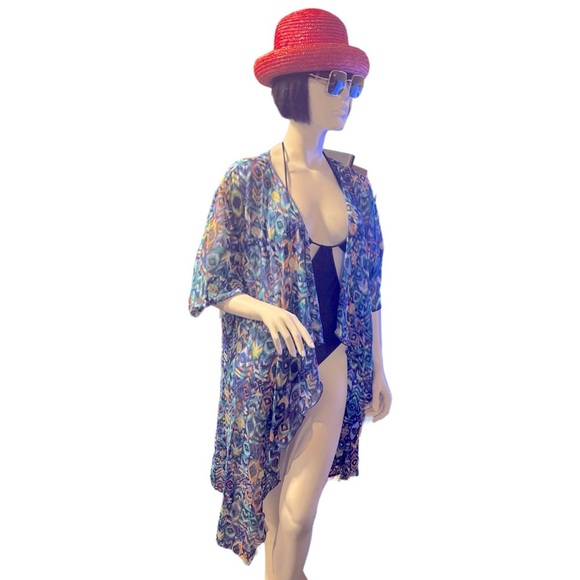 LuLaRoe Shirley Kimono Beach Coverup, Size M, NWT - Picture 2 of 4